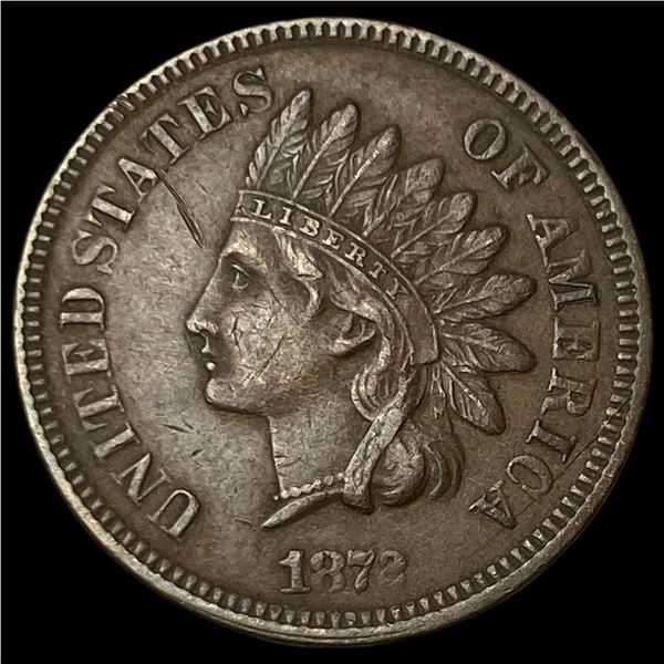1872 Indian Head Cent NEARLY UNCIRCULATED