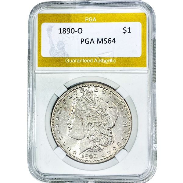 1890-O Morgan Silver Dollar PGA MS64