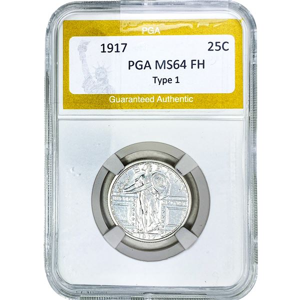 1917 Standing Liberty Quarter PGA MS64 FH Type 1