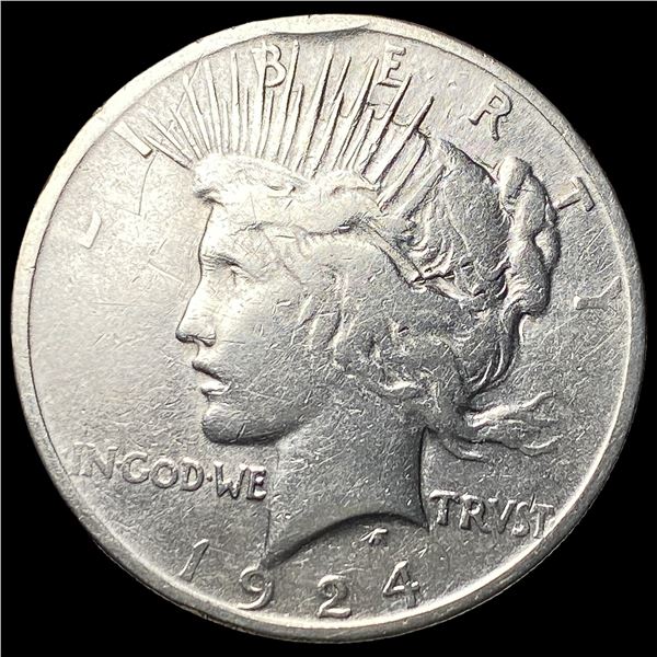 1924 Silver Peace Dollar ABOUT UNCIRCULATED