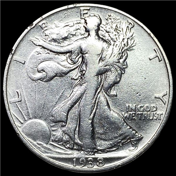 1938-D Silver Half Dollar LIGHTLY CIRCULATED