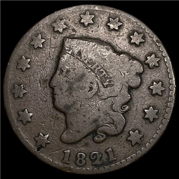 1821 Coronet Head Large Cent NICELY  CIRCULATED