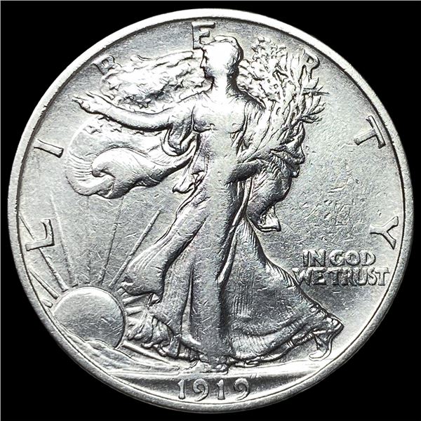 1919-S Silver Walking Liberty Half Dollar  NEARLY UNCIRCULATED