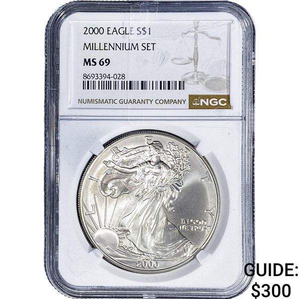 2000 Silver Eagle NGC MS69 Millennium Set