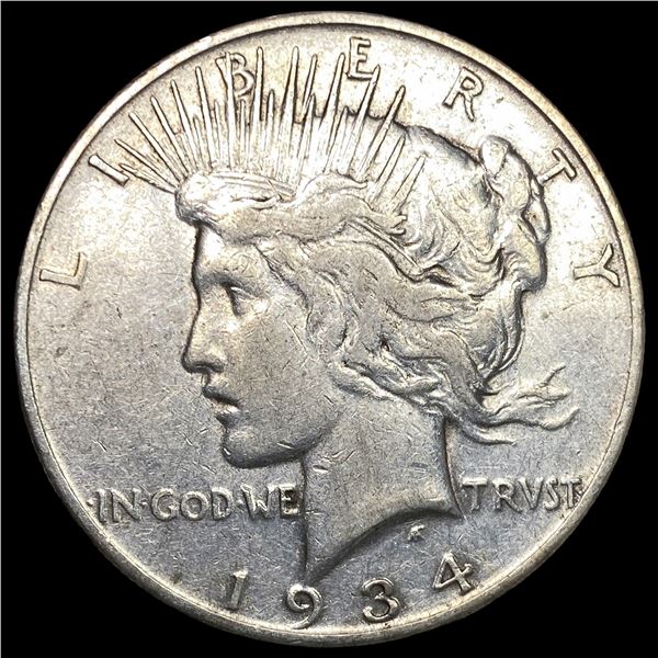 1934-S Silver Peace Dollar NEARLY  UNCIRCULATED