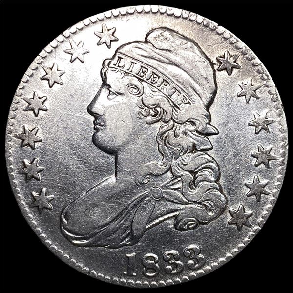 1833 Capped Bust Half Dollar CLOSELY  UNCIRCULATED