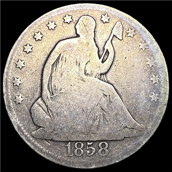 1858 Seated Liberty Half Dollar NICELY  CIRCULATED