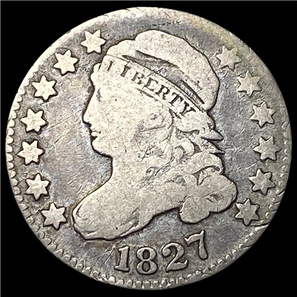 1827 Capped Bust Silver Dime NICELY  CIRCULATED