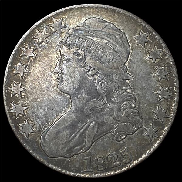 1825 Silver Capped Bust Half Dollar LIGHTLY  CIRCULATED