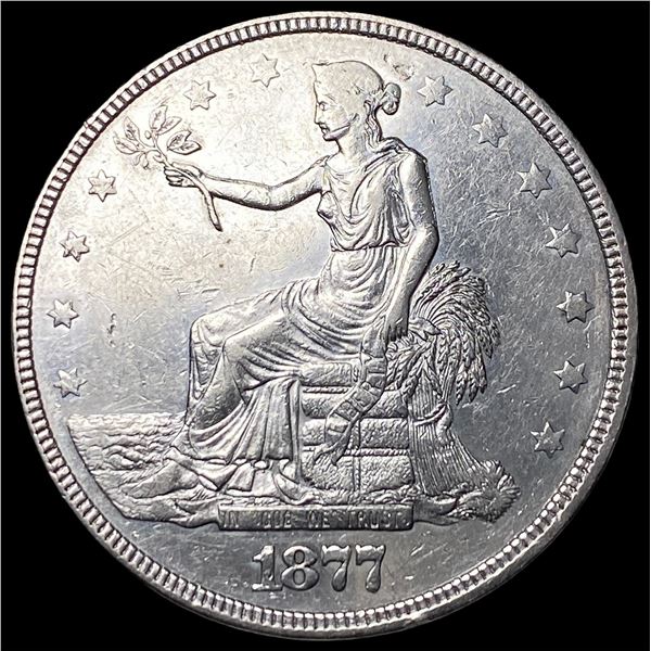 1877 Silver Trade Dollar CLOSELY UNCIRCULATED