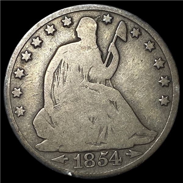 1854-O Silver Seated Liberty Half Dollar  NICELY CIRCULATED