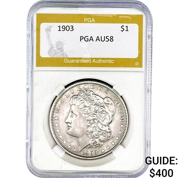 1903 Morgan Silver Dollar PGA AU58