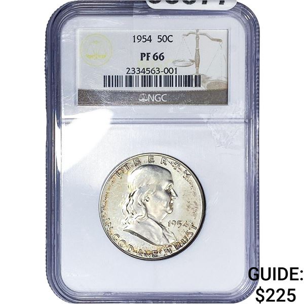 1954 Franklin Half Dollar NGC PF66