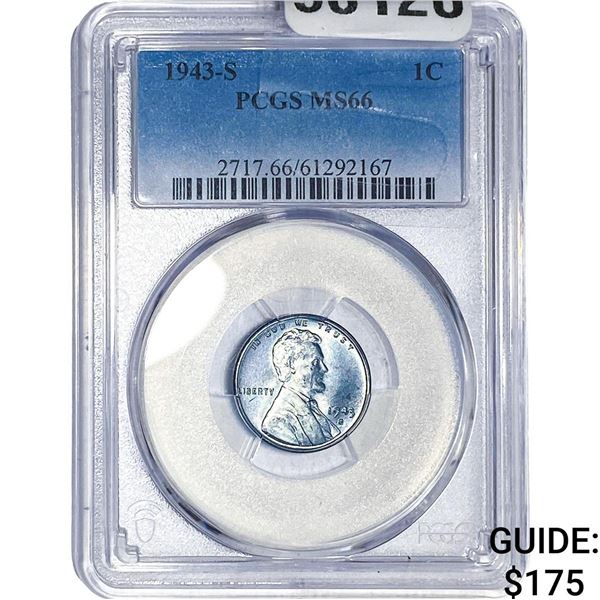 1943-S Wheat Cent PCGS MS66