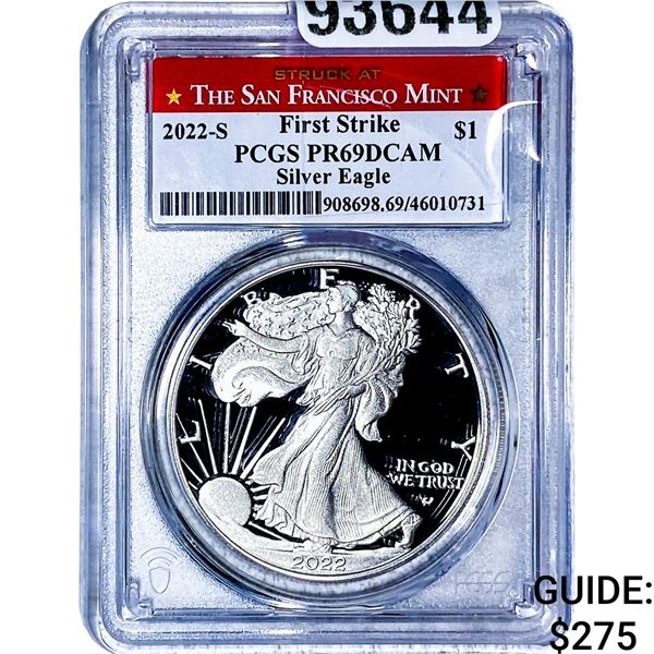 2022-S Silver Eagle PCGS PR69 DCAM