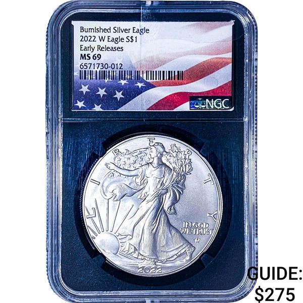 2022-W Silver Eagle NGC MS69 Burnished