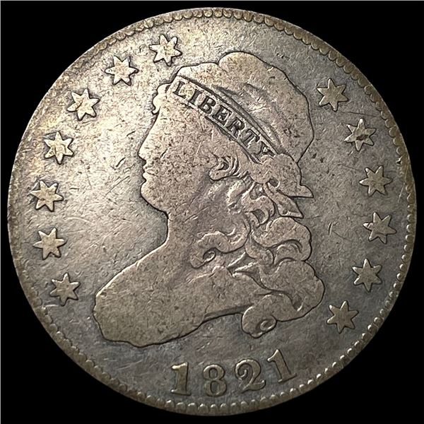 1821 Silver Capped Bust Quarter NICELY  CIRCULATED