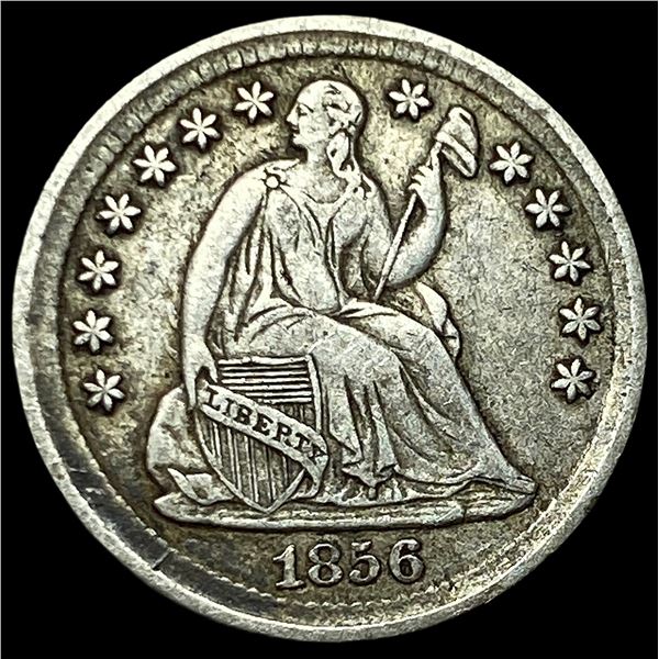 1856 Seated Liberty Half Dime NEARLY  UNCIRCULATED