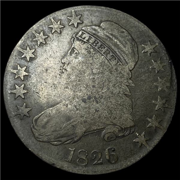 1826 Silver Capped Bust Half Dollar LIGHTLY  CIRCULATED