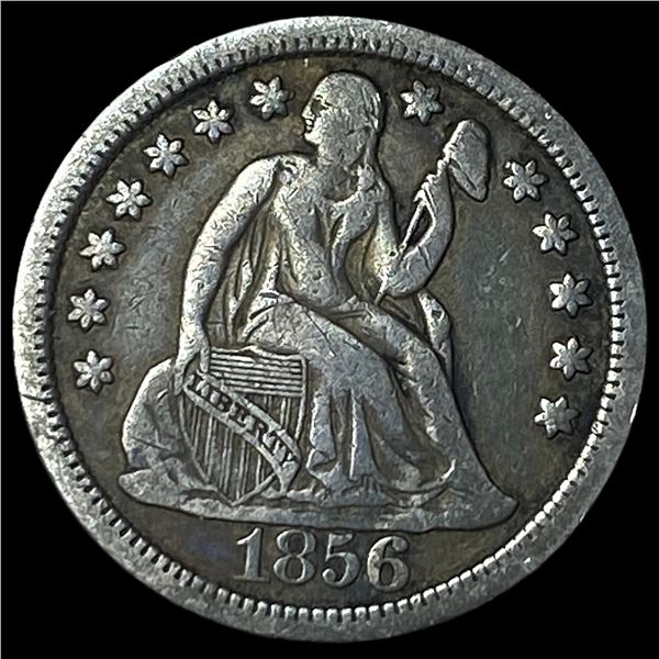 1856 Silver Seated Liberty Dime NEARLY  UNCIRCULATED