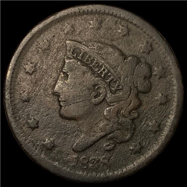 1838 Coronet Head Large Cent NICELY  CIRCULATED