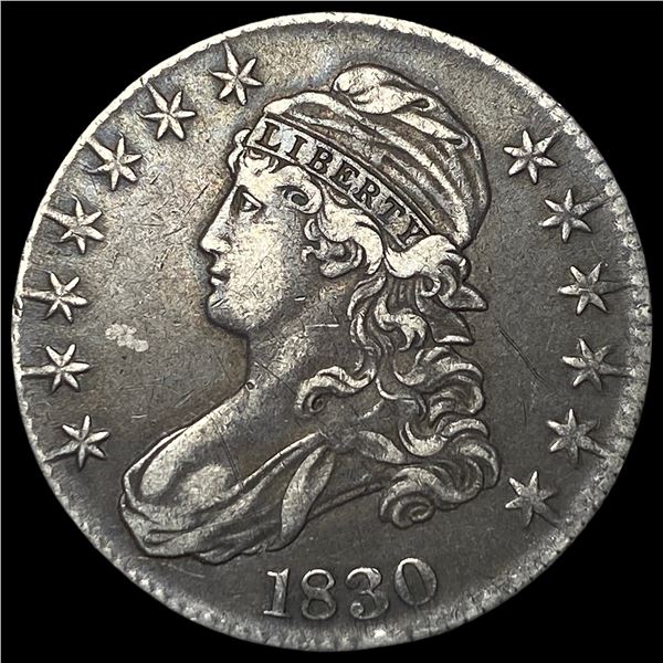 1830 Capped Bust Half Dollar NEARLY  UNCIRCULATED