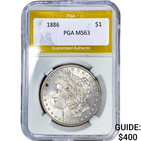 1886 Morgan Silver Dollar PGA MS63