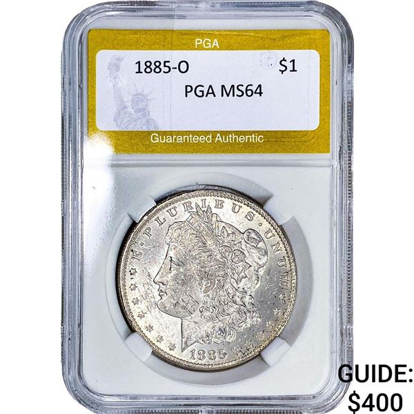 1885-O Morgan Silver Dollar PGA MS64