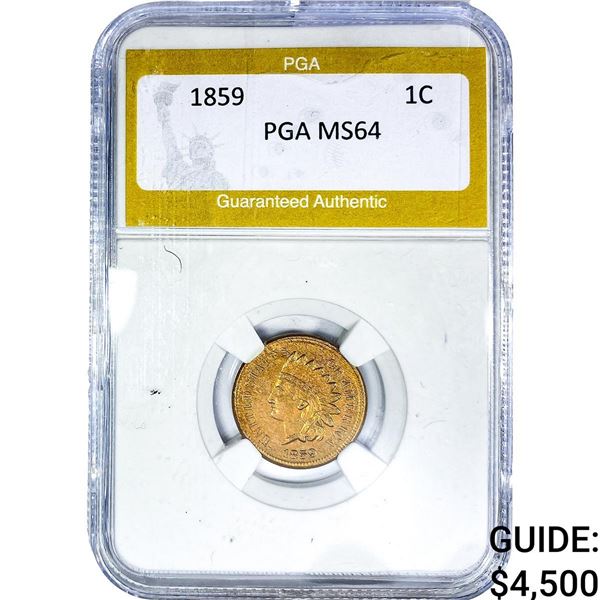 1859 Indian Head Cent PGA MS64
