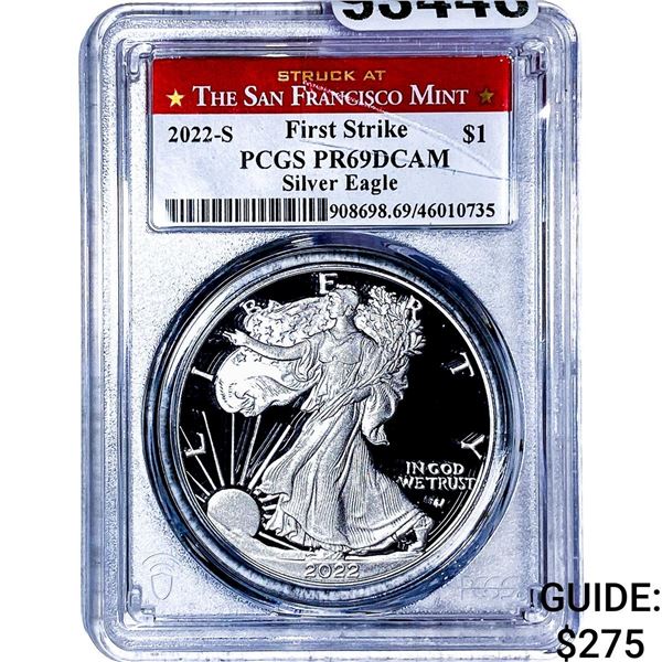 2022-S Silver Eagle PCGS PR69 DCAM