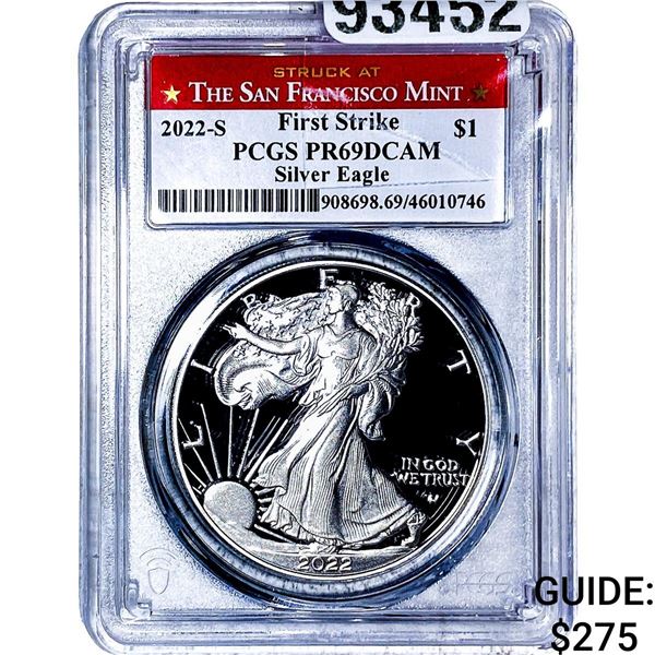 2022-S Silver Eagle PCGS PR69 DCAM