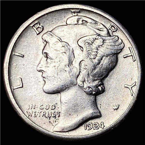 1924-S Silver Mercury Dime CLOSELY  UNCIRCULATED