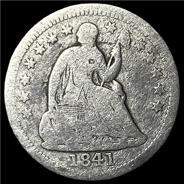 1841 Silver Seated Liberty Half Dime NICELY  CIRCULATED