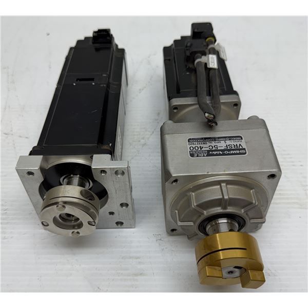 Lot of (2) Yaskawa Servo Motors #SGMJV-04A3A21 & #SGMJV-06A3A6C