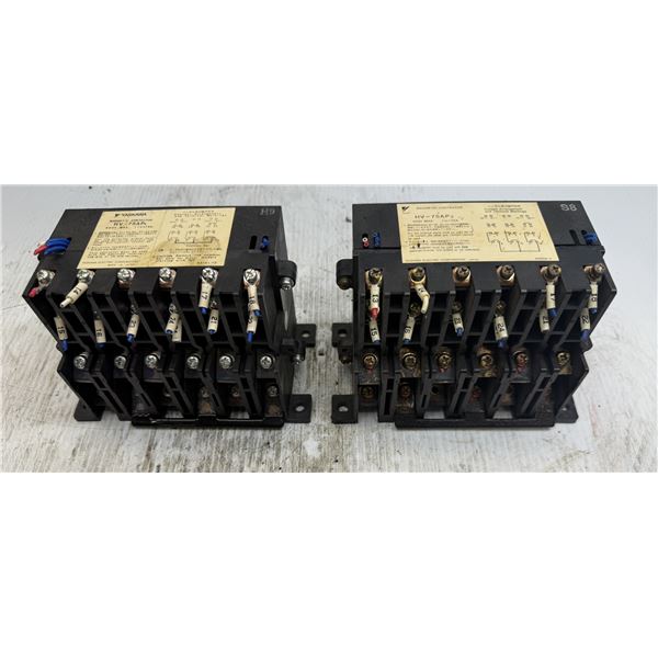 Lot of (2) Yaskawa #HV-75AP4 & #HV-75AP3 Magnetic Contactors
