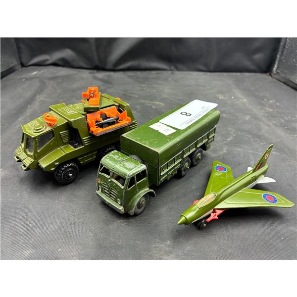 3 vintage die cast army vehicles, Matchbox & Dinky