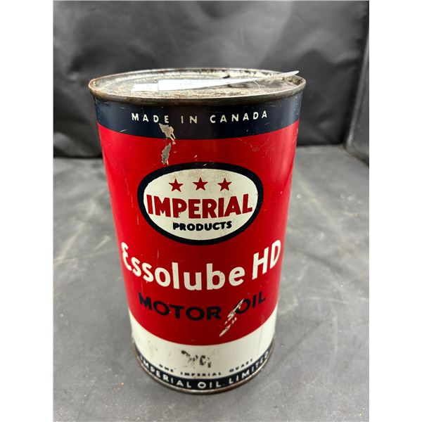 1950s Imperial 3 star Motoroil Essolube oil quart