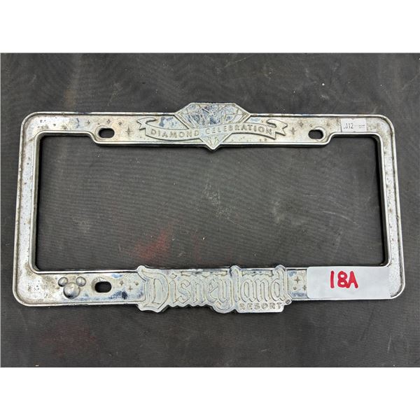Vintage Disneyland  50th anniversey metal license plate frame