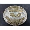 Image 1 : 2009 Rodeo belt buckle, sterling overlay