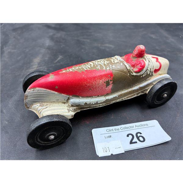Vintage made in Canada Viceroy Toys composite rubber race car 7"