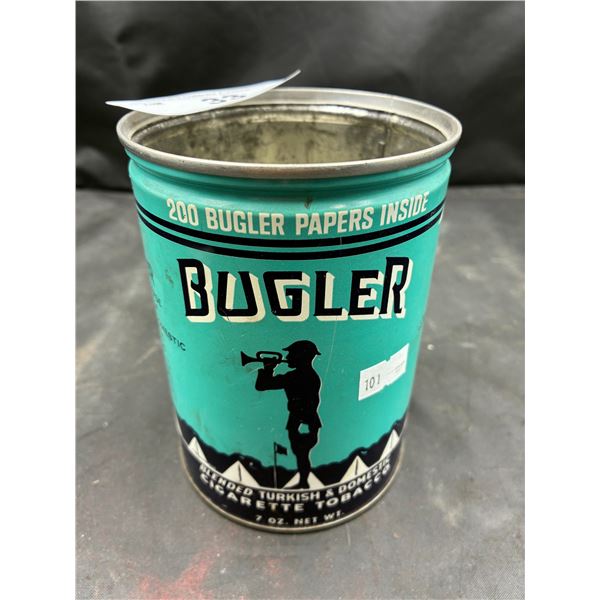 Clean vintage Bugler cigarette tobacco 7 ounce tin