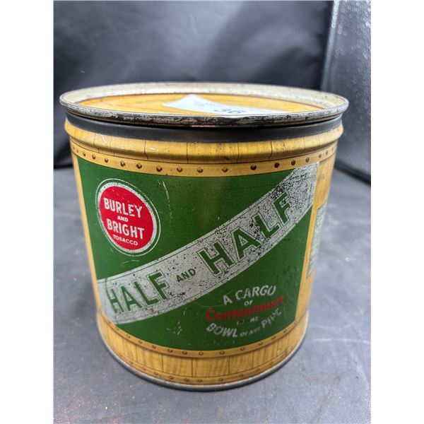 1940s Half & Half Burly & Bright tobacco tin