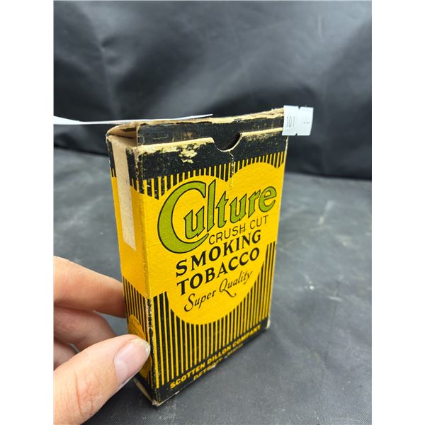 Hard to find 1920s cardboard culture amoking tobacco carton