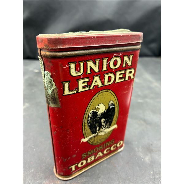 1940s Union Leader Tobacco Pocket tin