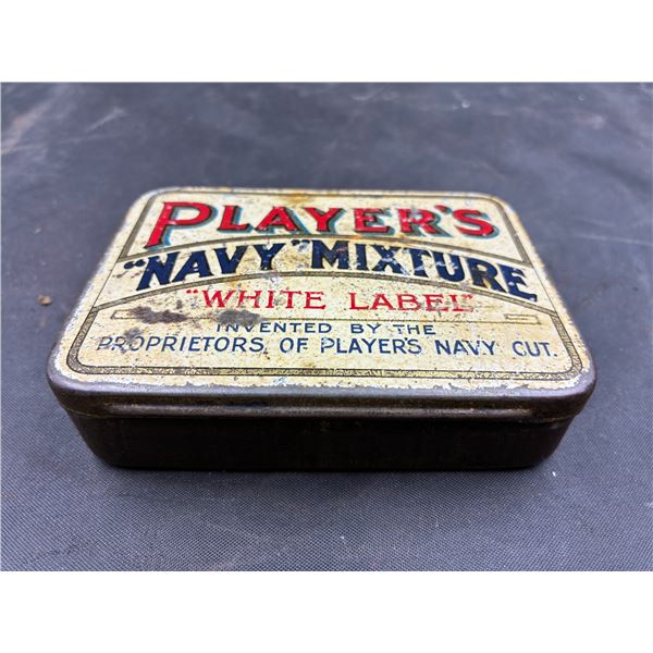Rare early 1900s Players white label tobacco pocket tin