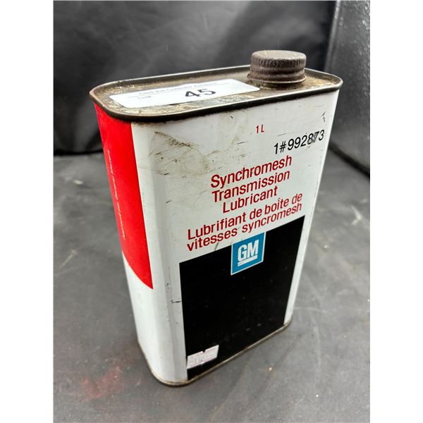 Vintage GM Transmission lubrican quart tin, full
