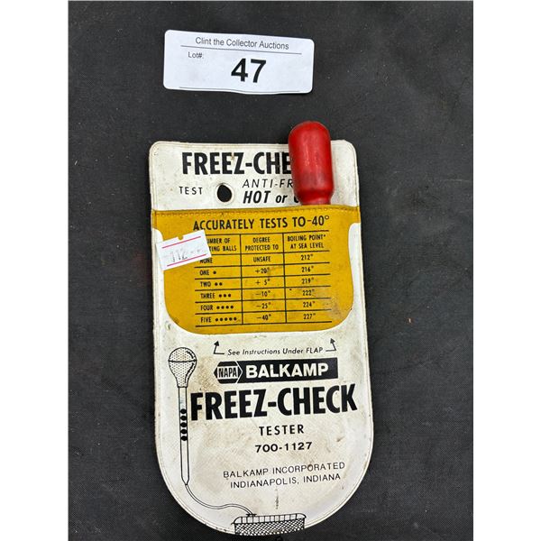 Vintage Napa Freez check tester, glass