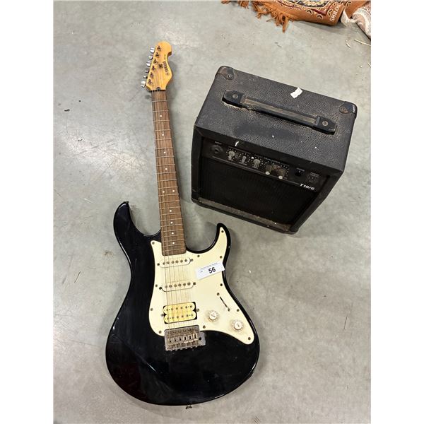 Vintage Yamaha electric guitar and Yorkville amp