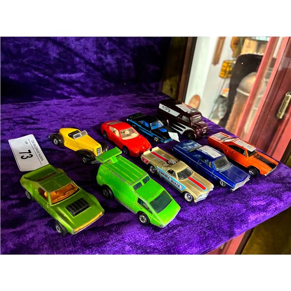 9 vintage die cast cars