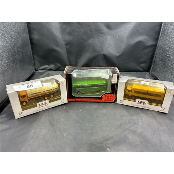 3 vintage NIB die cast vehicles